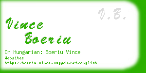 vince boeriu business card